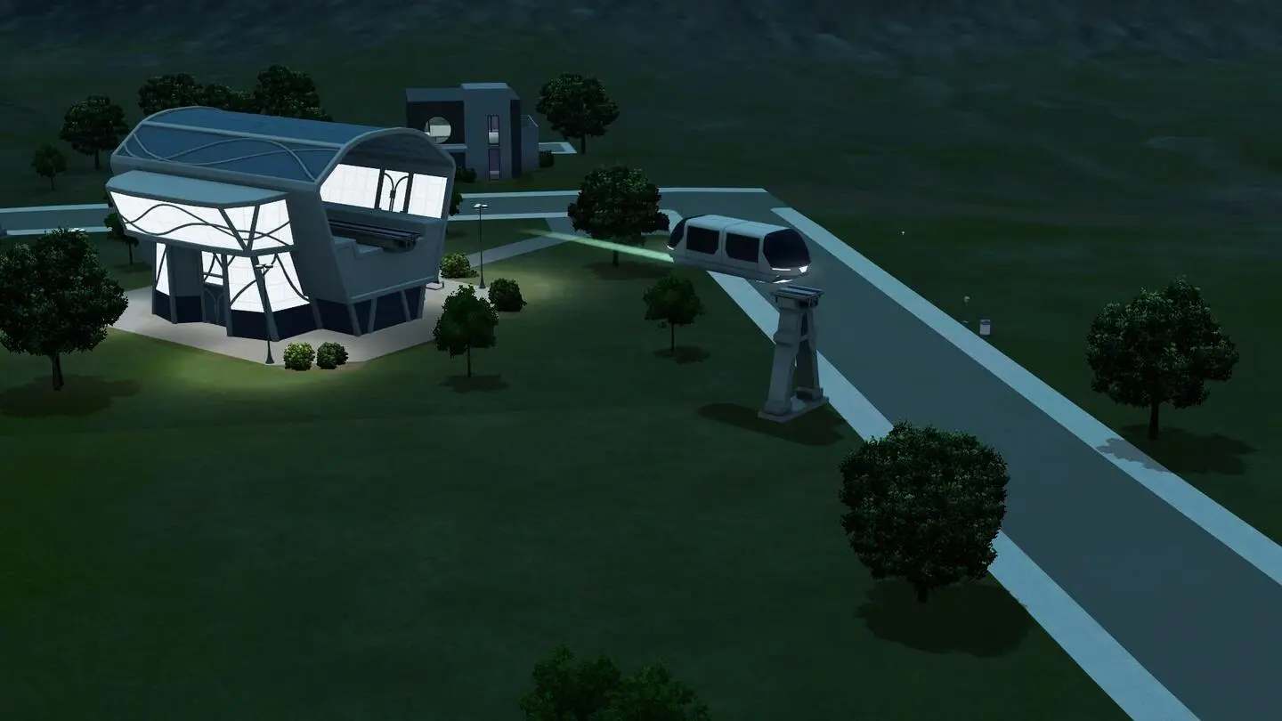 Tren del futuro en Los Sims 3.