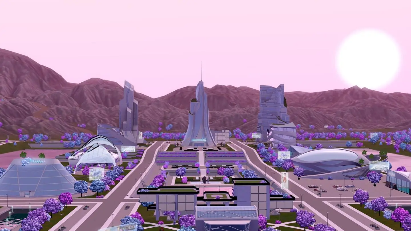 Futuro utópico en Los Sims 3.