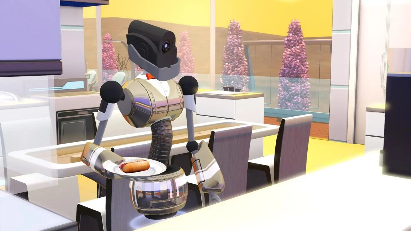 Robot cocinero en Los Sims 3.