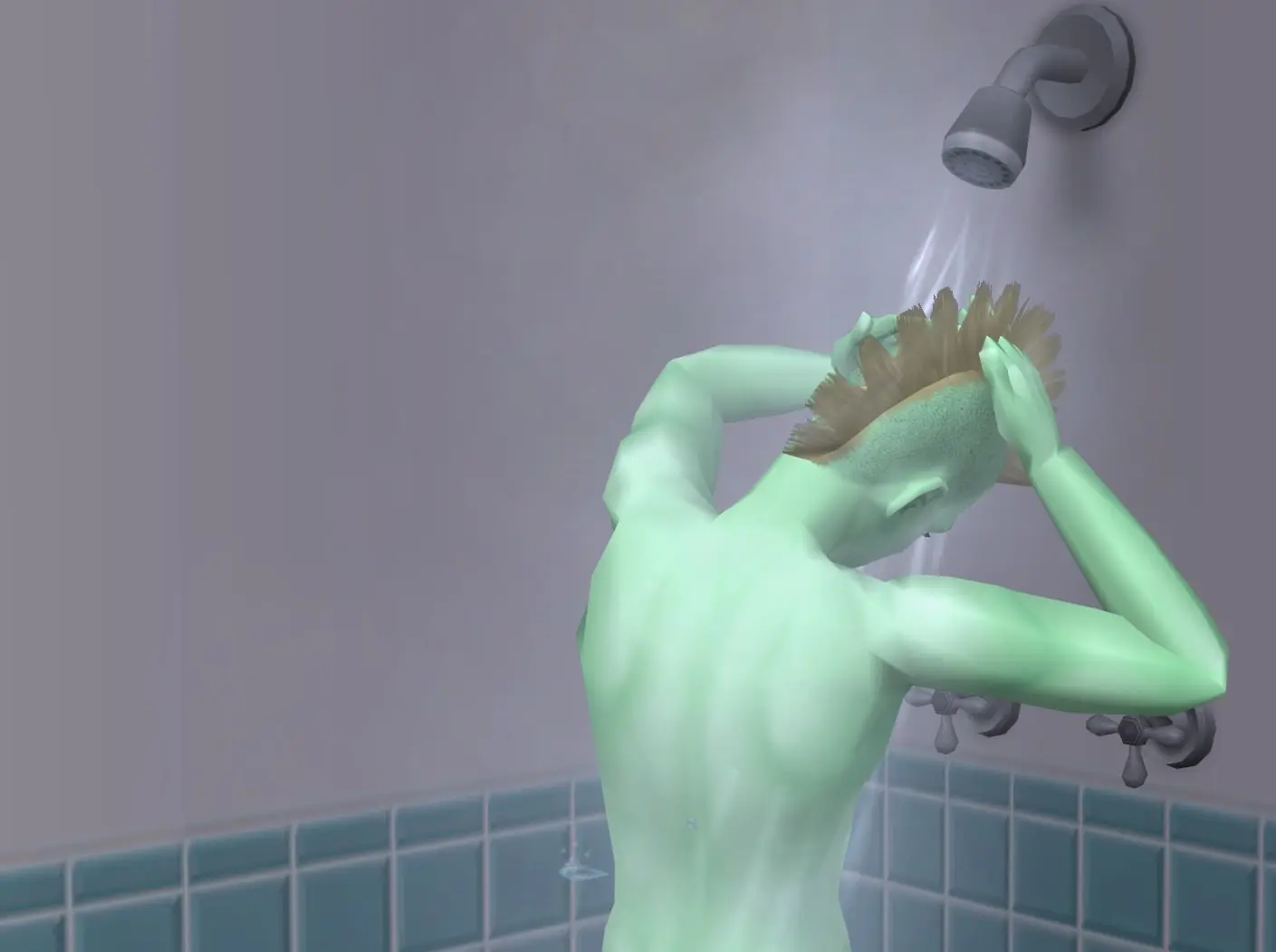 El removedor de censura en Los Sims 2.