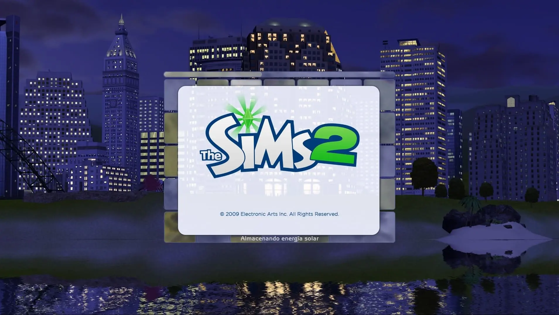 Los Sims 2 y su nueva pantalla de carga de interfaz limpia.