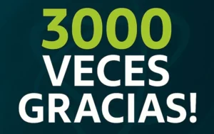 Agradecimiento por 3000 suscriptores.
