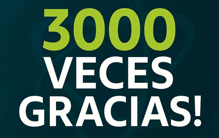 Agradecimiento por 3000 suscriptores.